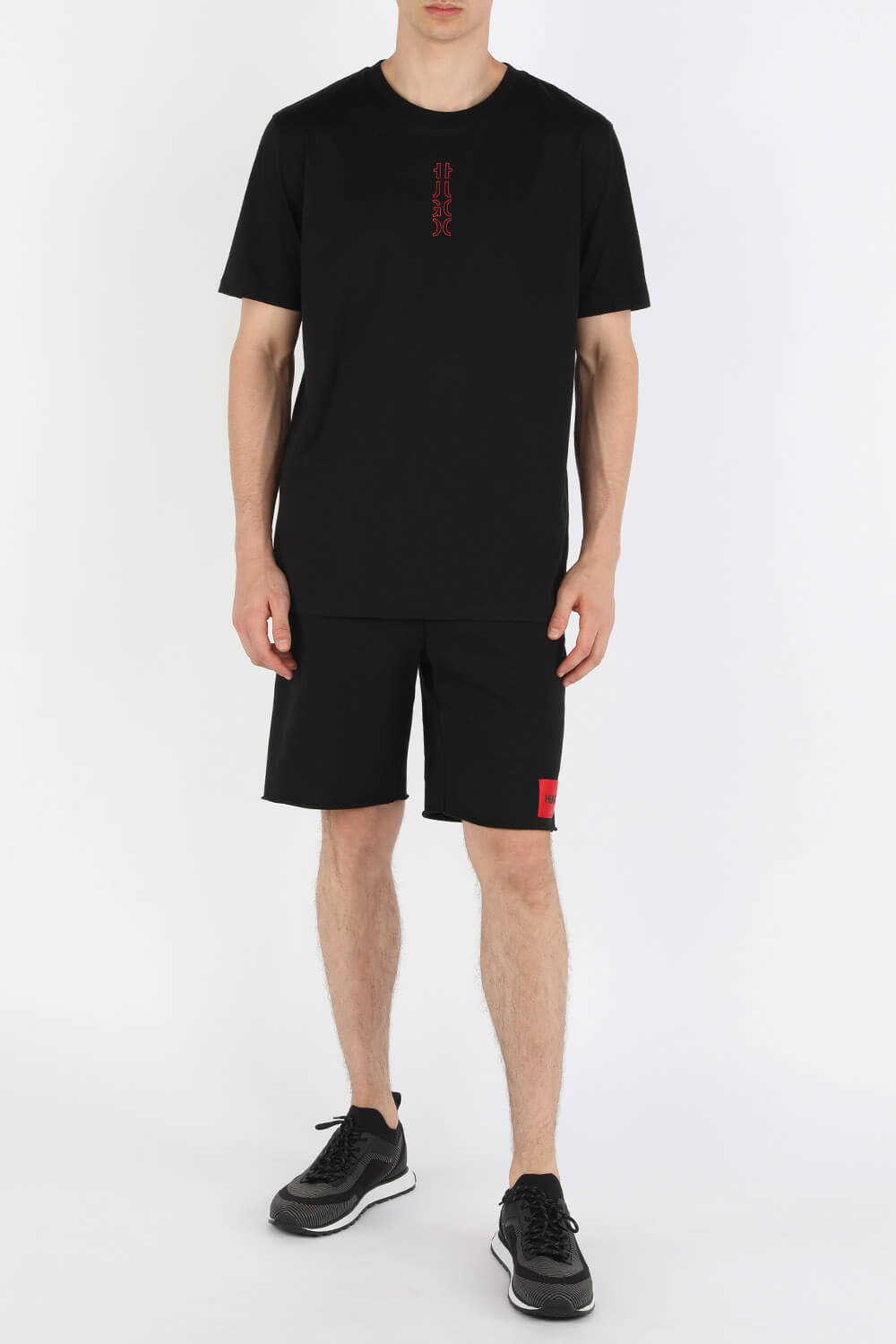 Relaxed-Fit Tracksuit Shorts in Black HUGO